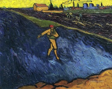 El Sembrador Afueras de Arles al fondo Vincent van Gogh Pinturas al óleo